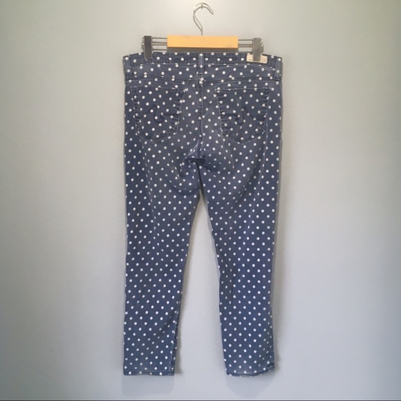 AG Adriano Goldschmied Stevie Polka Dot Blue Jeans - Picture 8 of 8